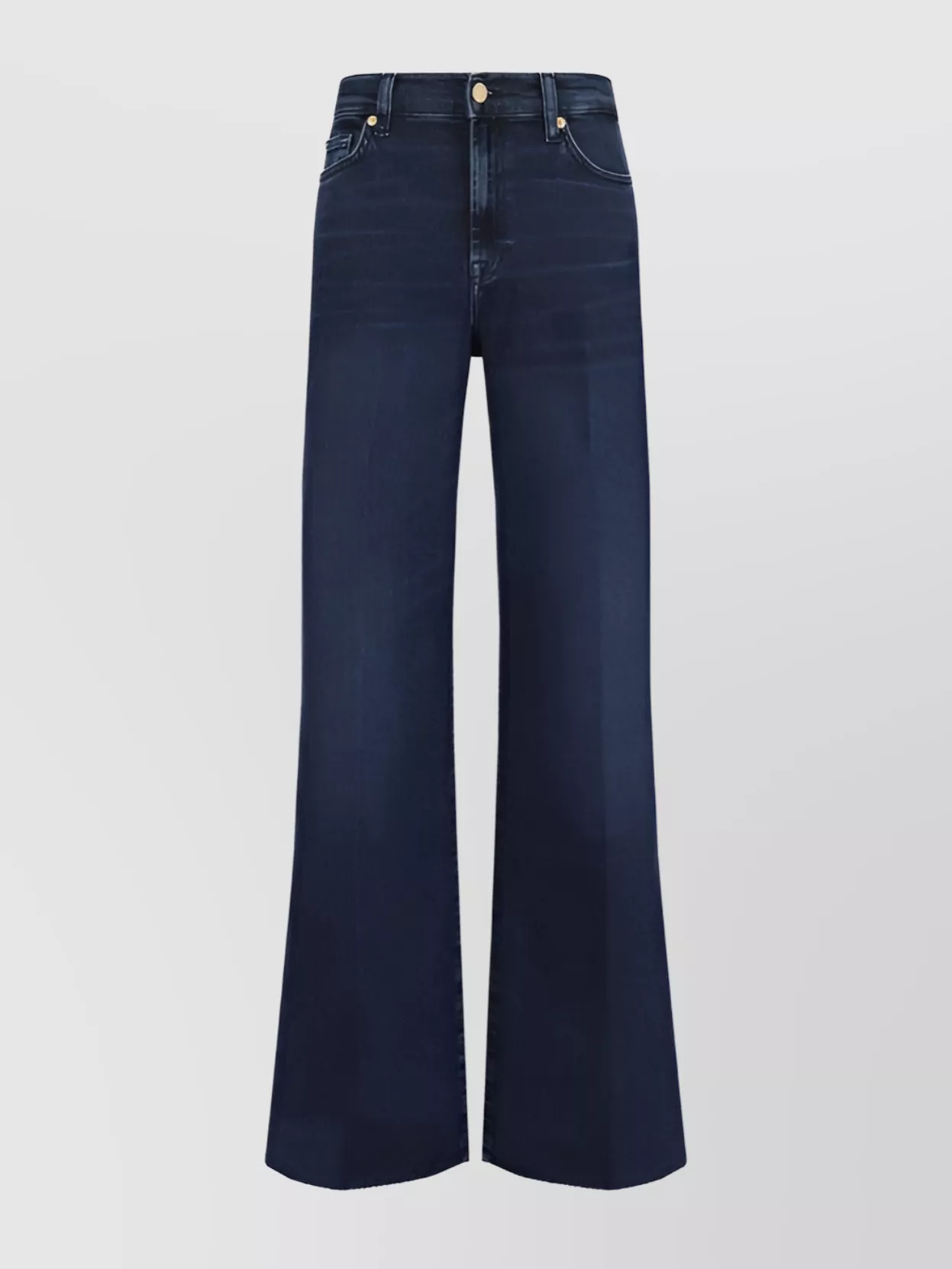 7 For All Mankind   High rise wide leg cotton jeans