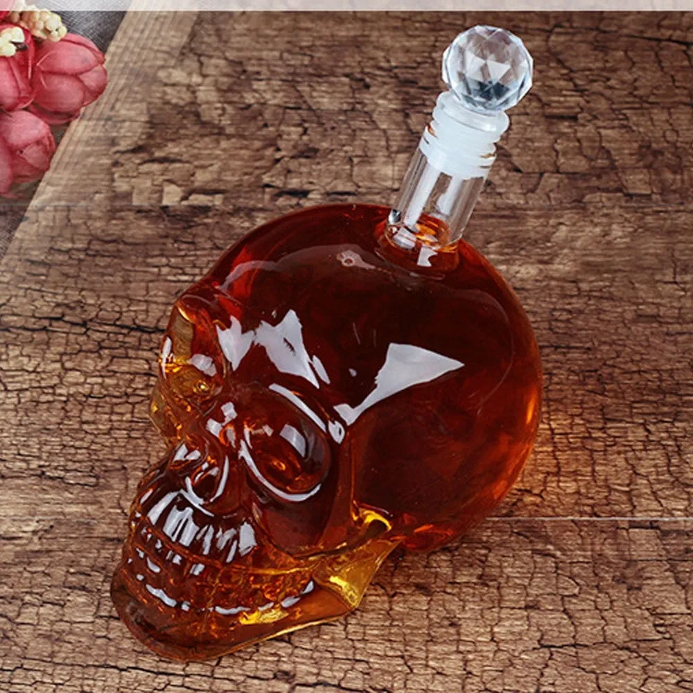 7Pcs/Set Transparent Skull Bottle + Glasses - 700ml Decanter With 75ml  Glasses