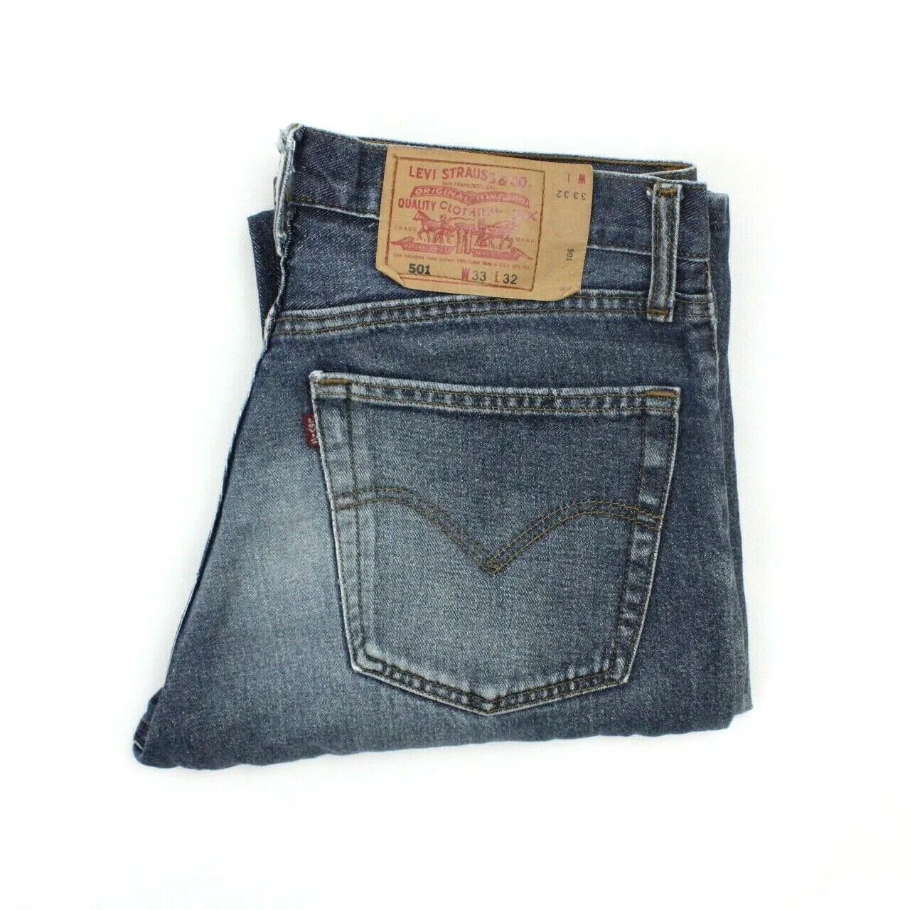 90s LEVIS 501 Jeans Mid Blue | W33 L34