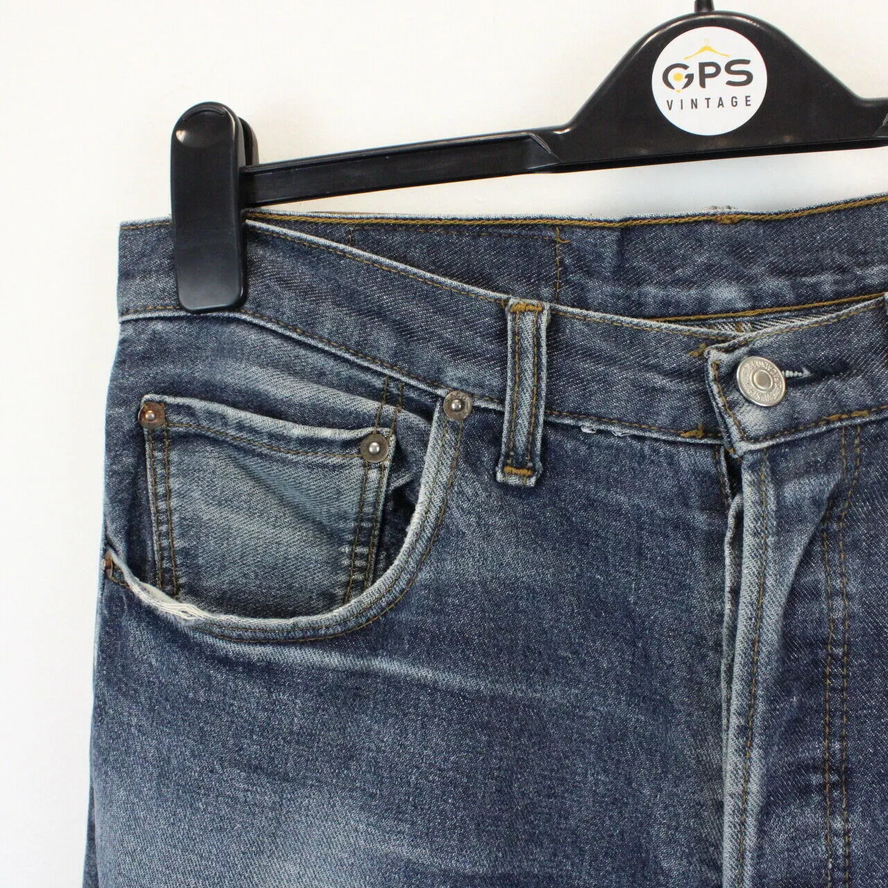 90s LEVIS 501 Jeans Mid Blue | W33 L34