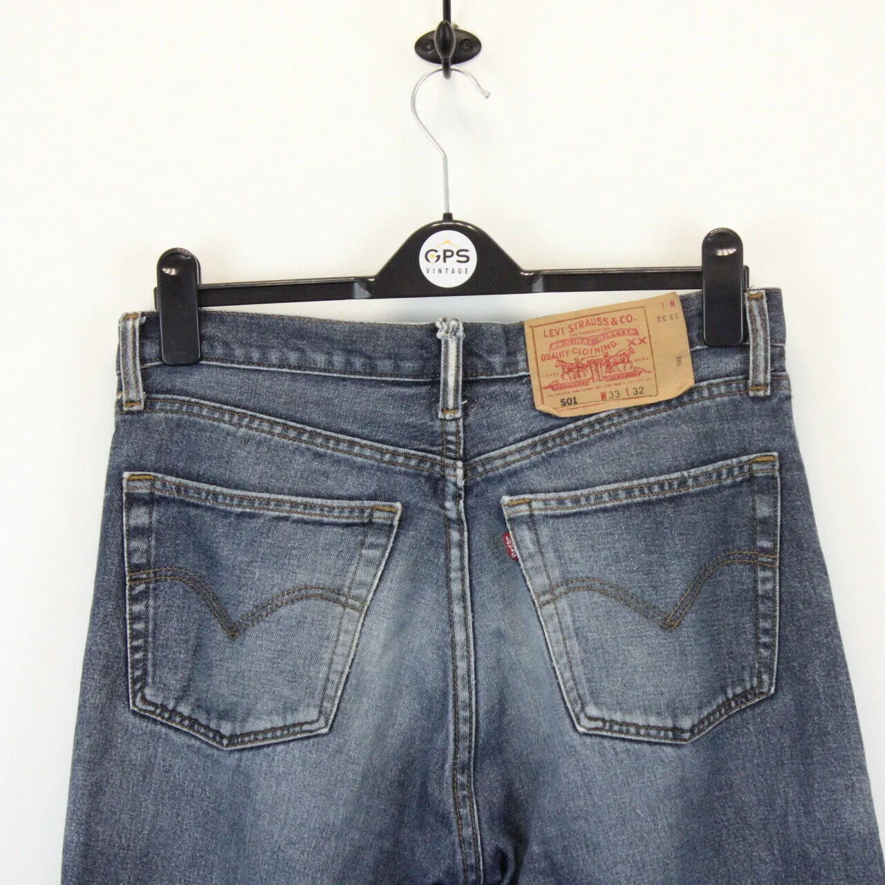 90s LEVIS 501 Jeans Mid Blue | W33 L34