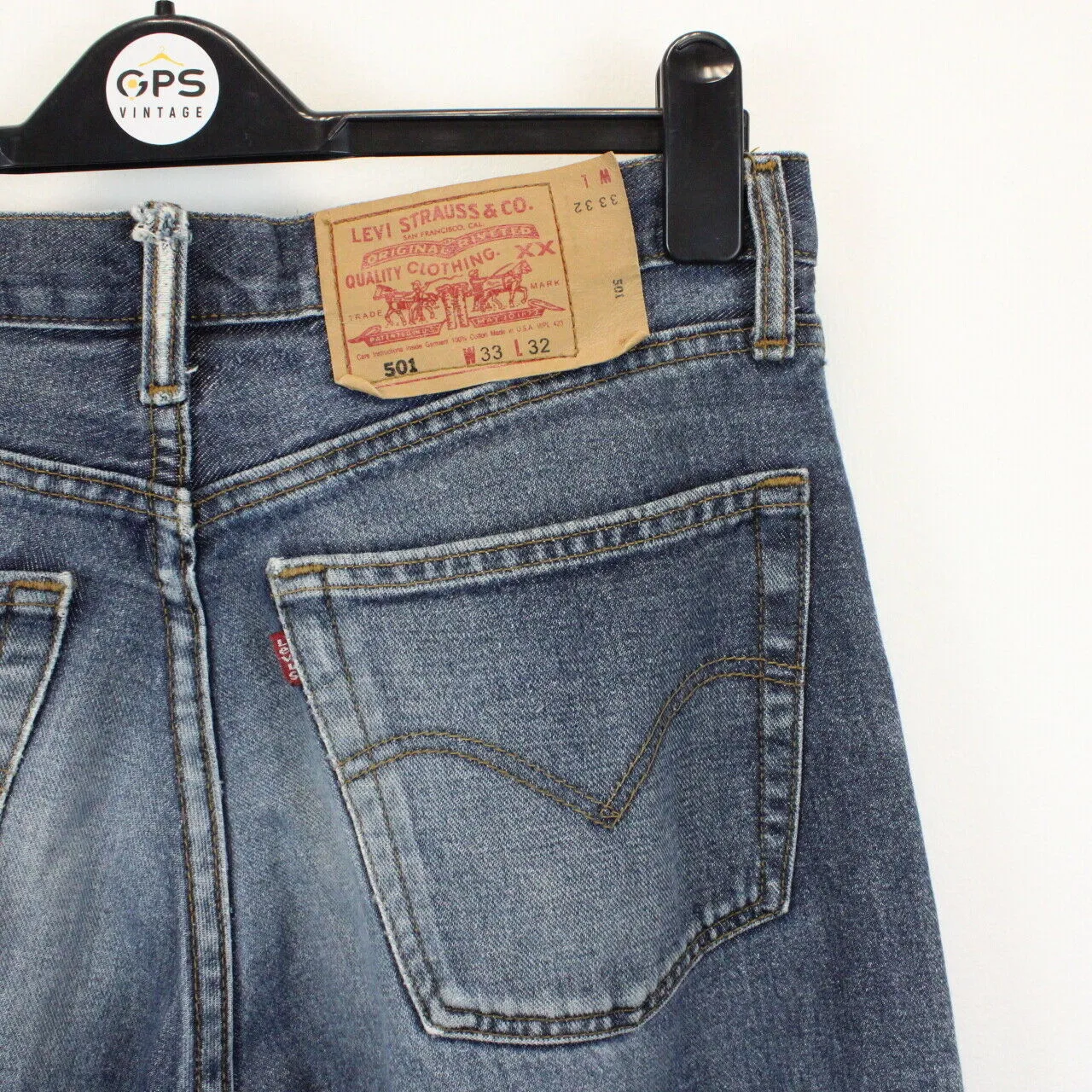 90s LEVIS 501 Jeans Mid Blue | W33 L34