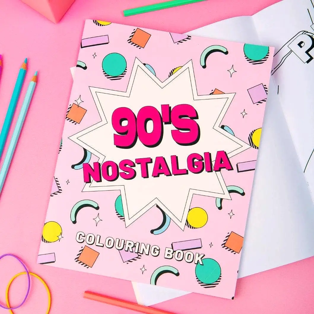 90's Nostalgia Colouring Book