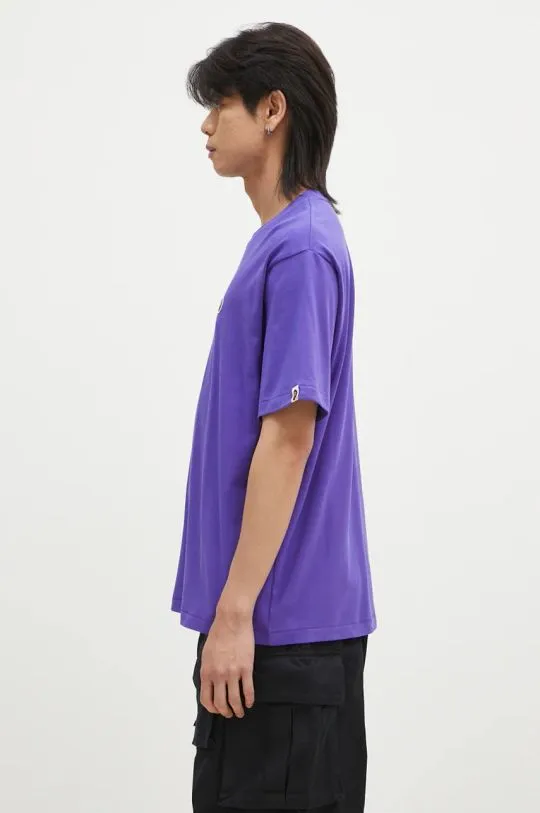 A Bathing Ape cotton t-shirt ONE POINT RELAXED FIT TEE men’s violet color smooth 1K80110345