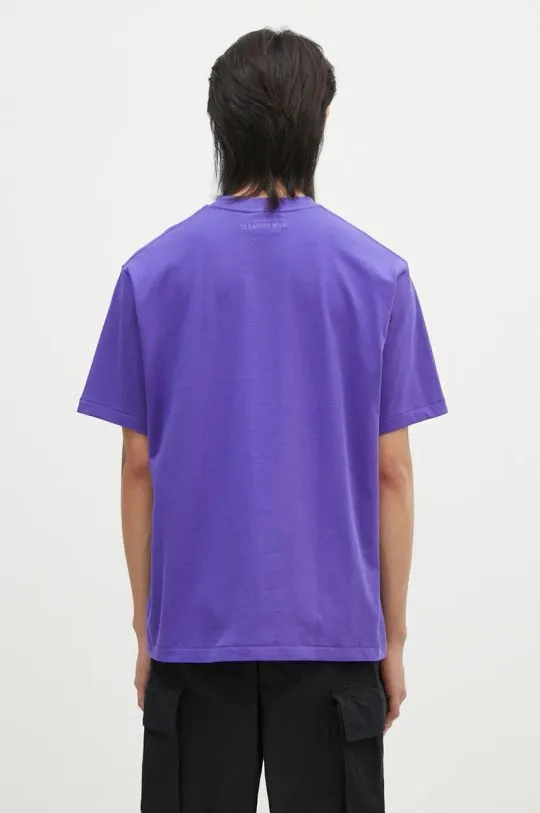 A Bathing Ape cotton t-shirt ONE POINT RELAXED FIT TEE men’s violet color smooth 1K80110345