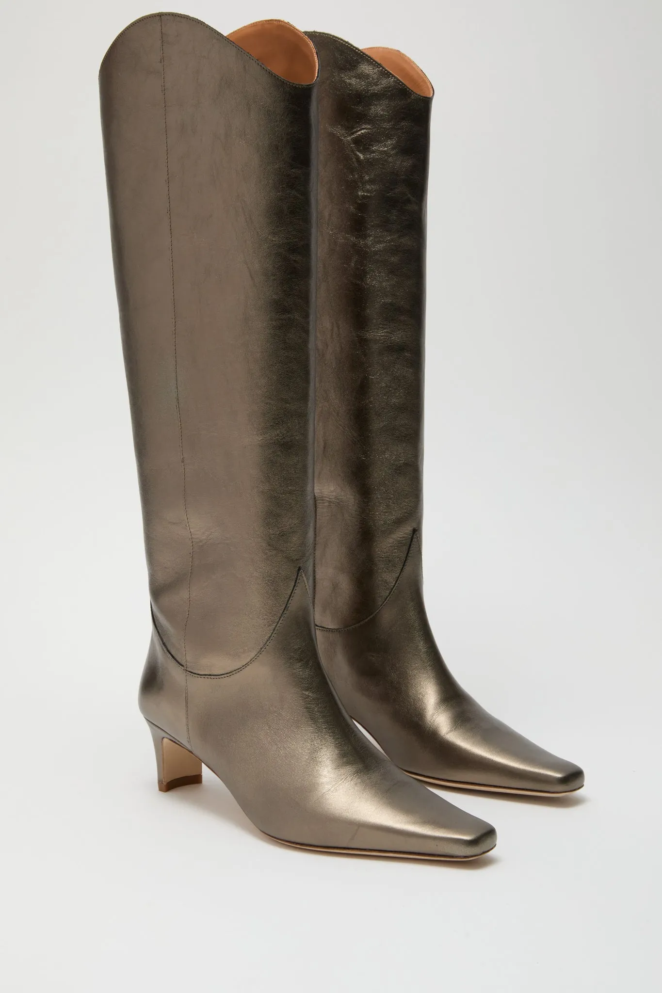 Aged Bronze Western Wally Boot