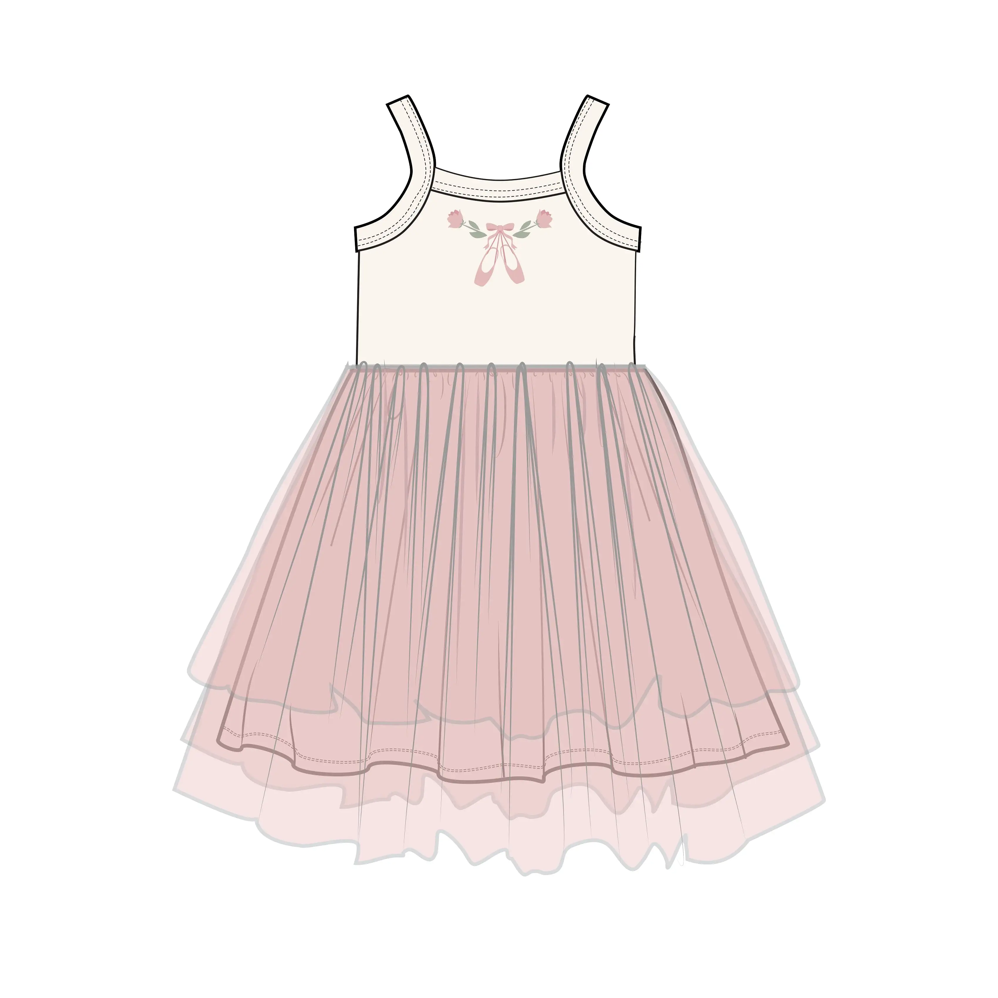 Angel Dear - Sugar Swizzle Rib Tank Tutu Dress