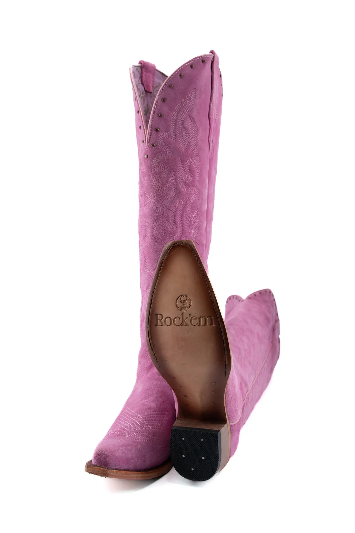 Angie Gamuza Tall Snip Toe Cowgirl Boot FINAL SALE