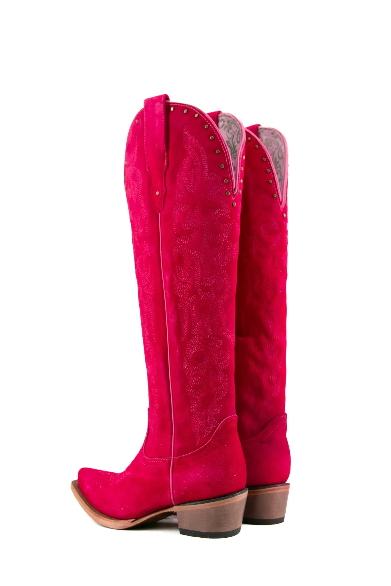 Angie Gamuza Tall Snip Toe Cowgirl Boot FINAL SALE