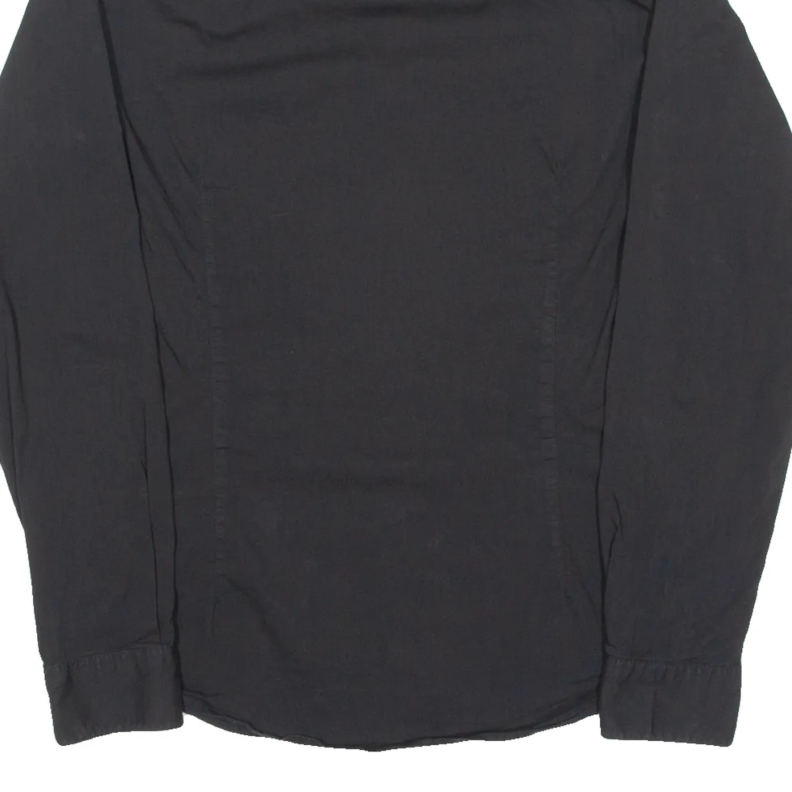 ARMANI JEANS Mens Plain Shirt Black Long Sleeve L