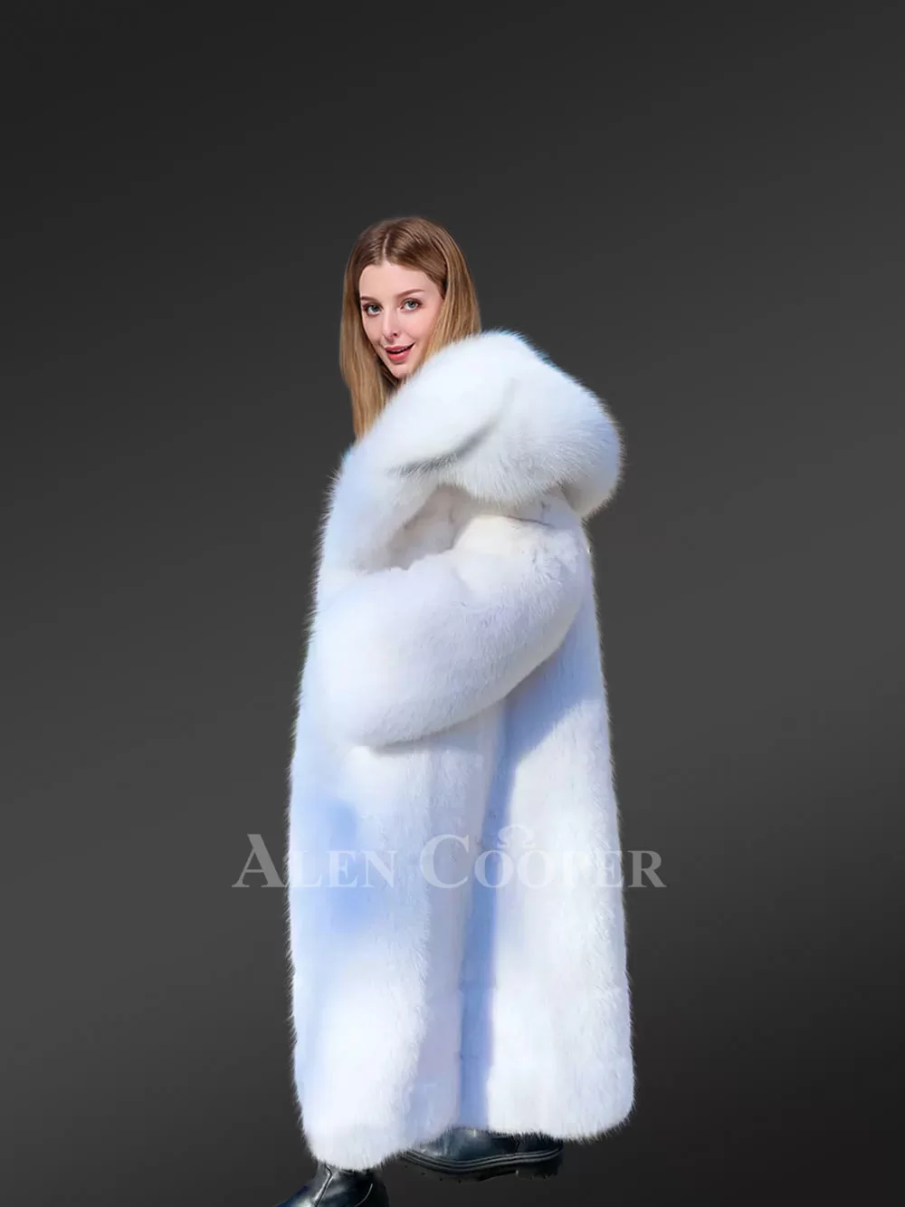 Authentic Arctic Fox Fur Coat