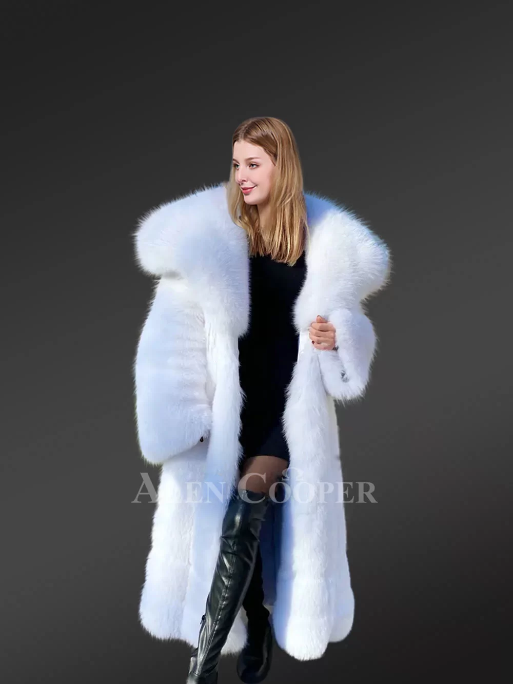 Authentic Arctic Fox Fur Coat