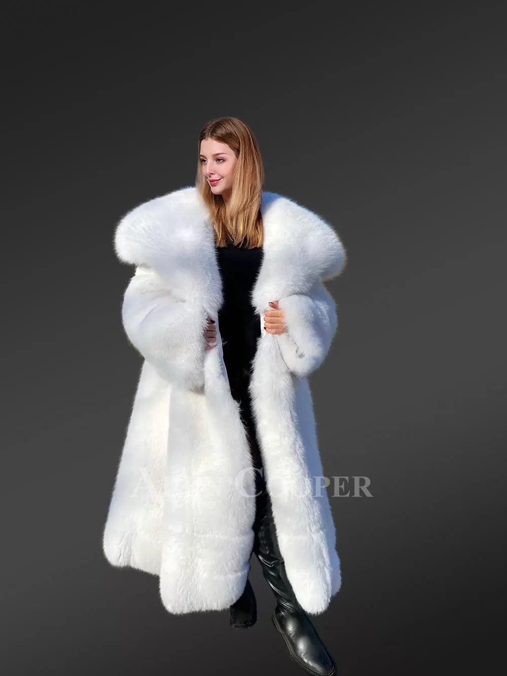 Authentic Arctic Fox Fur Coat