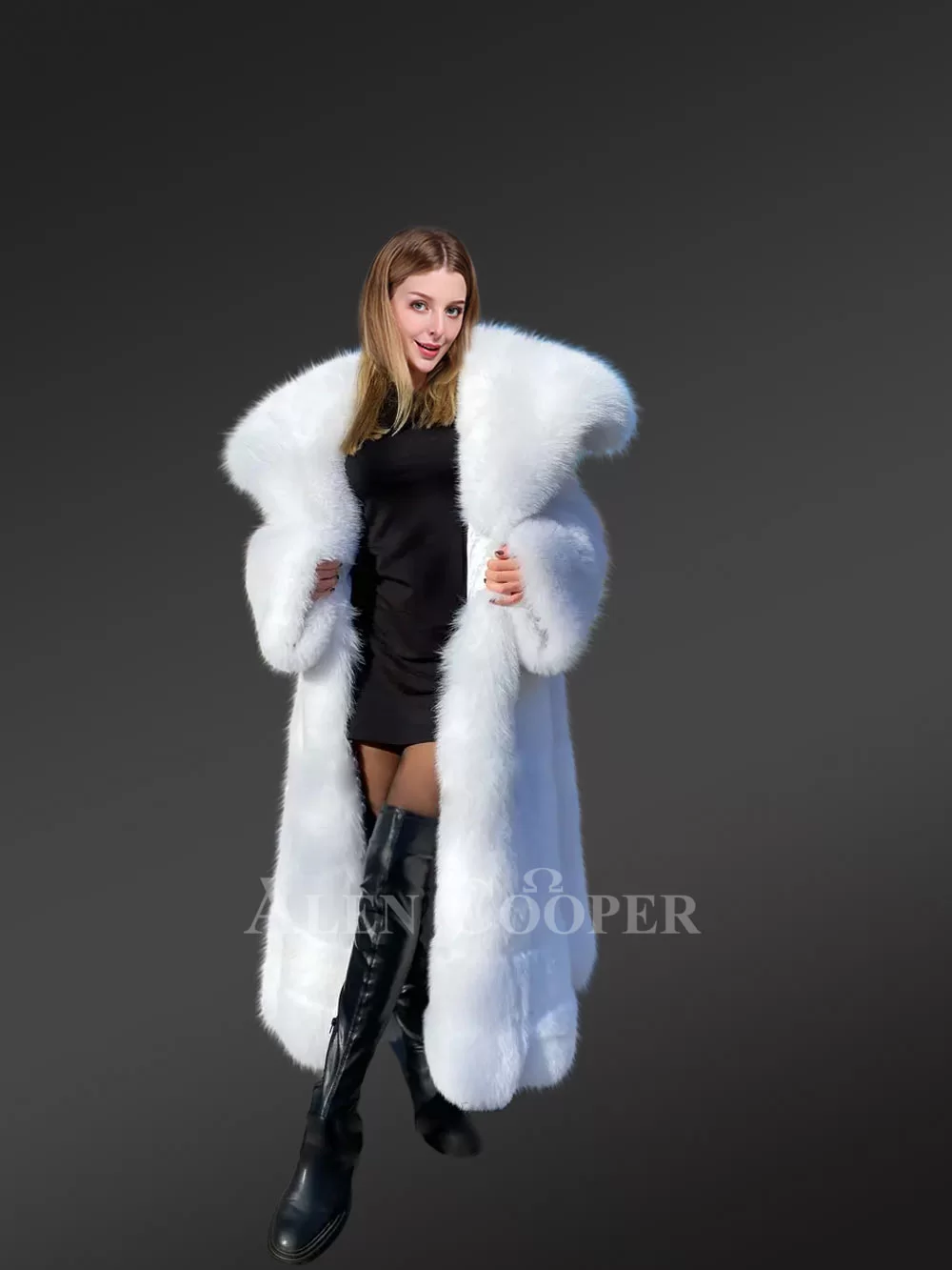 Authentic Arctic Fox Fur Coat