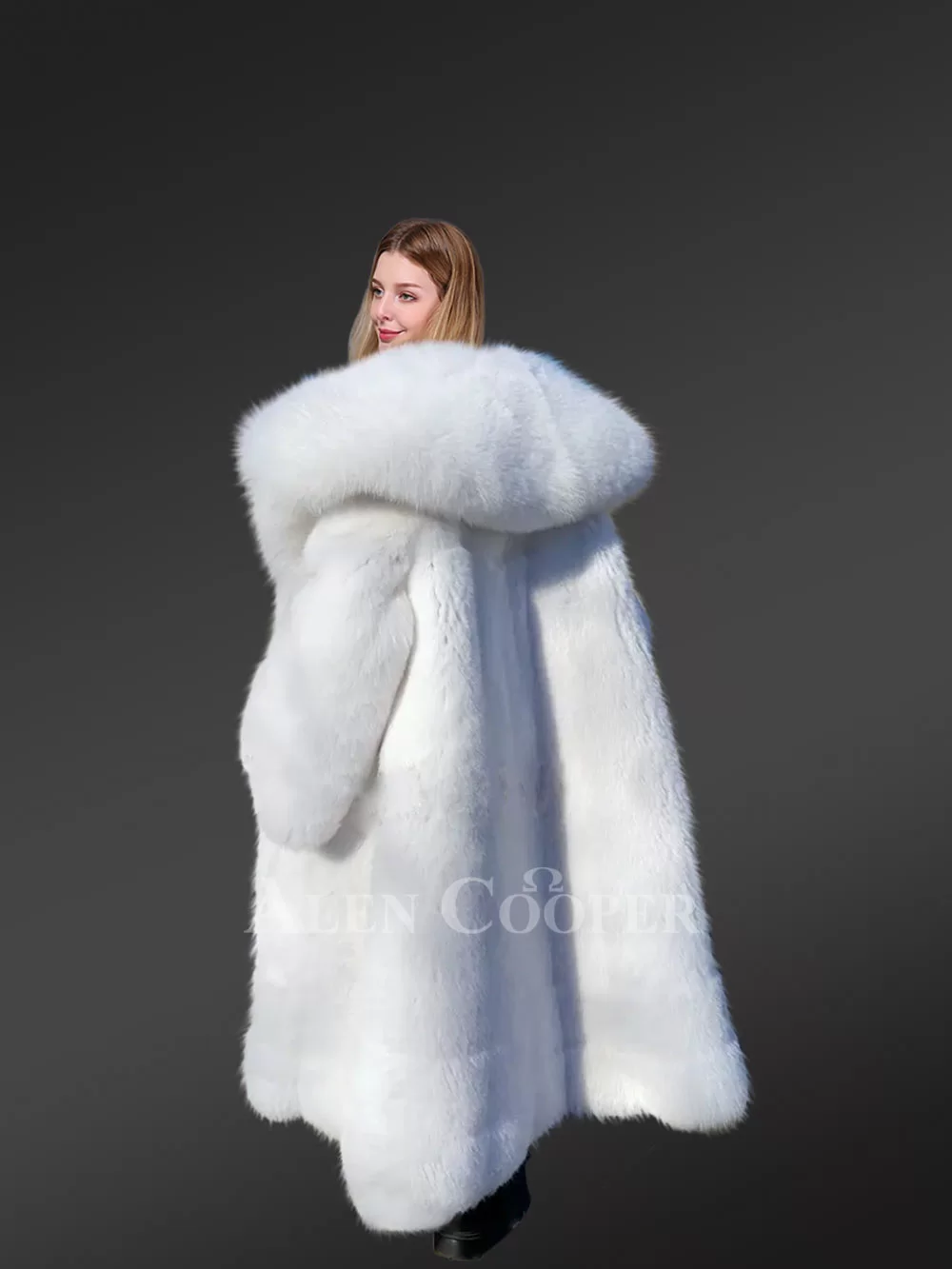 Authentic Arctic Fox Fur Coat