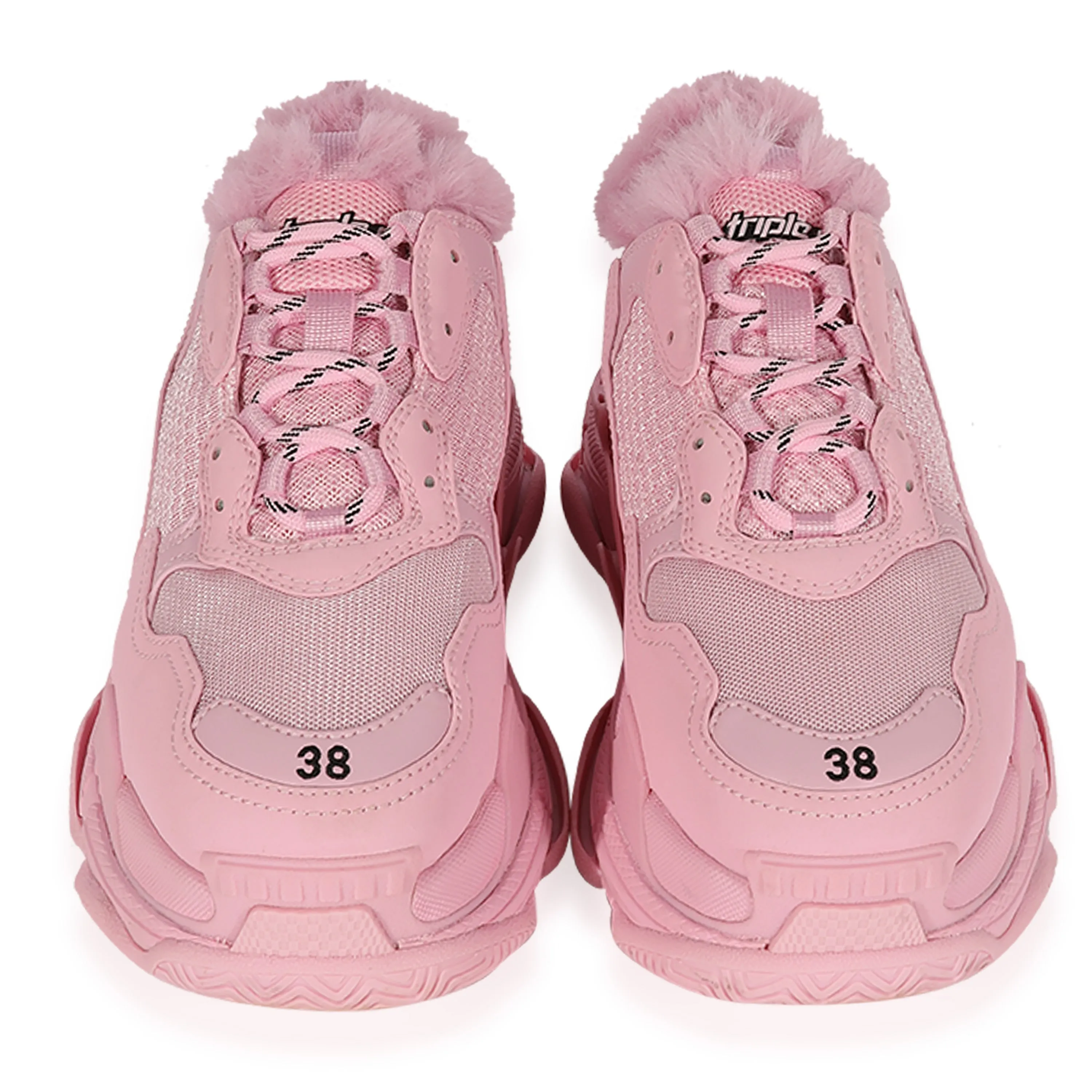 Balenciaga Wmns Triple S Sneaker Fake Fur - Pink