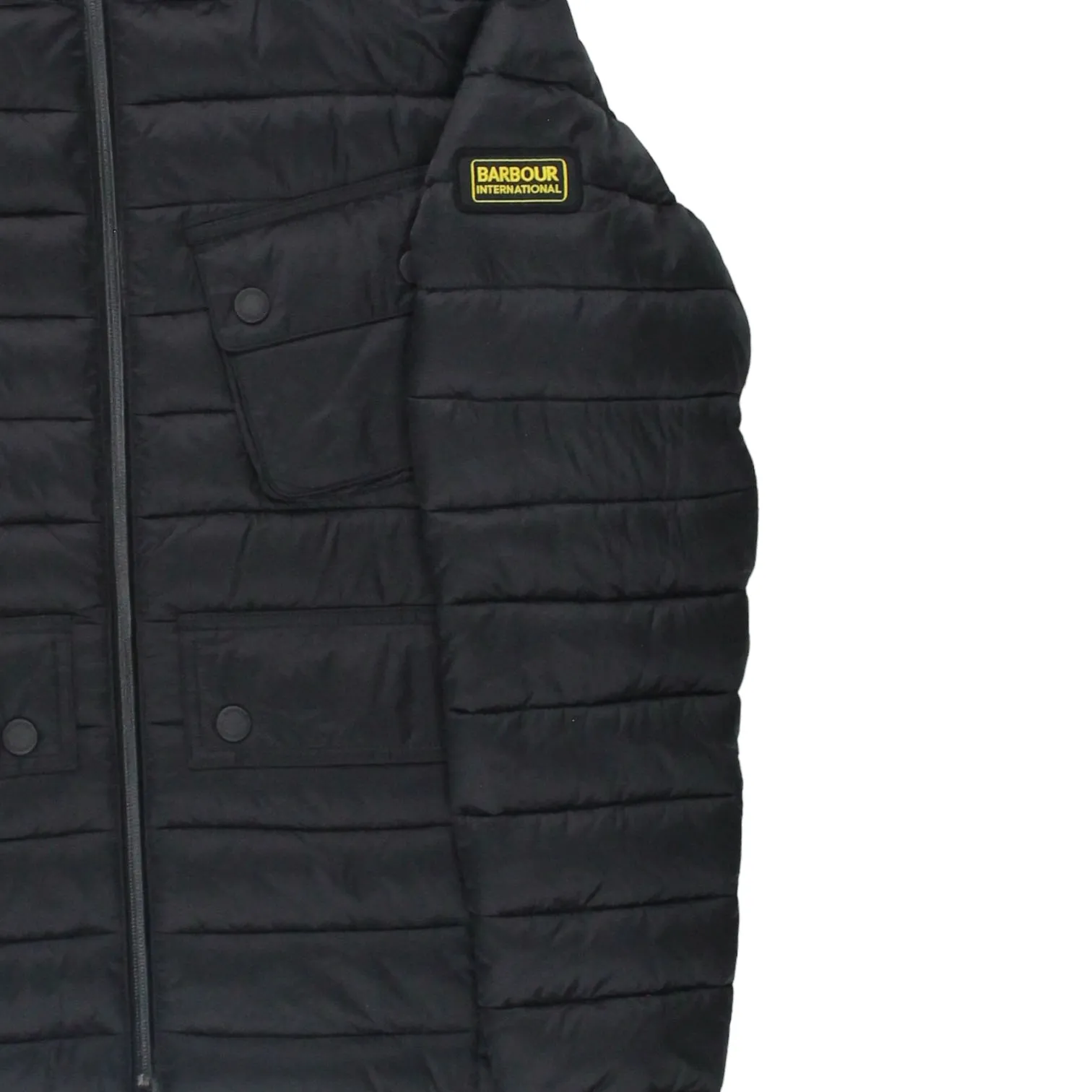 Barbour Black Ouston Hooded Padded Jacket