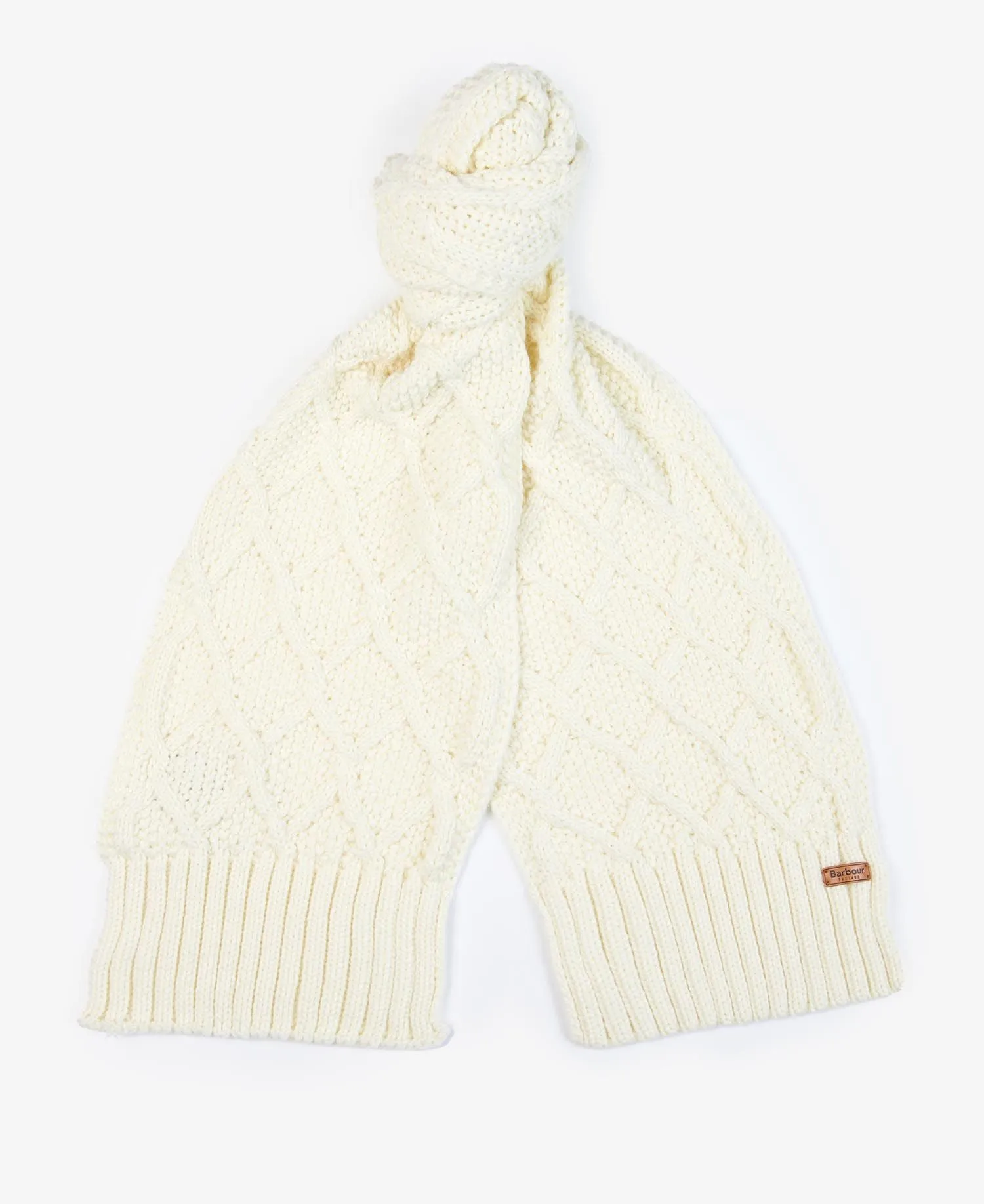 Barbour Ridley Hat & Scarf in Cream LGS0075