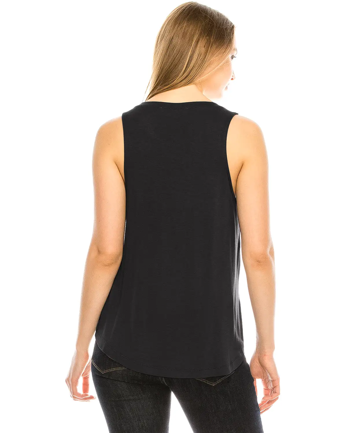 Black Tank Top Relaxed Fit