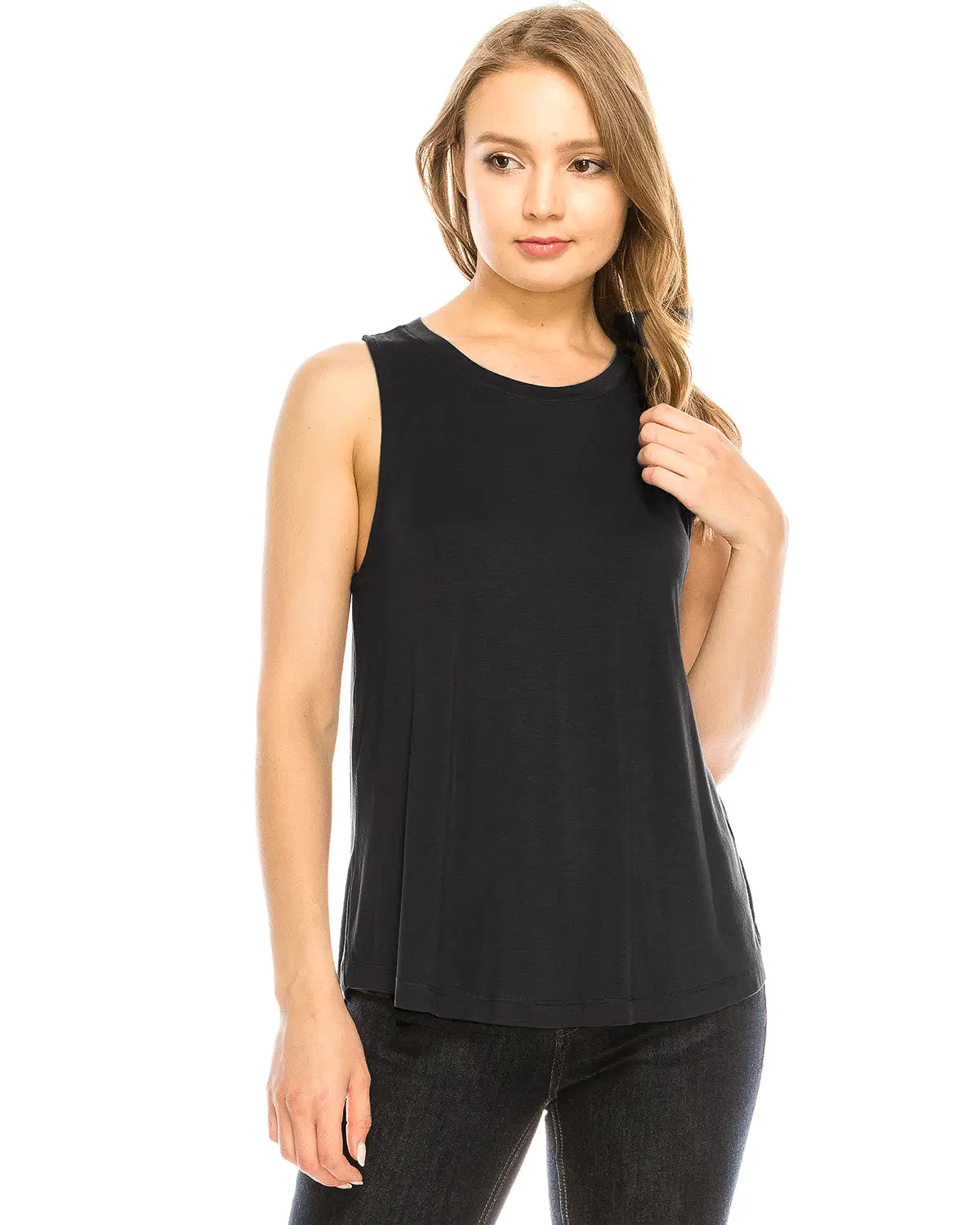 Black Tank Top Relaxed Fit