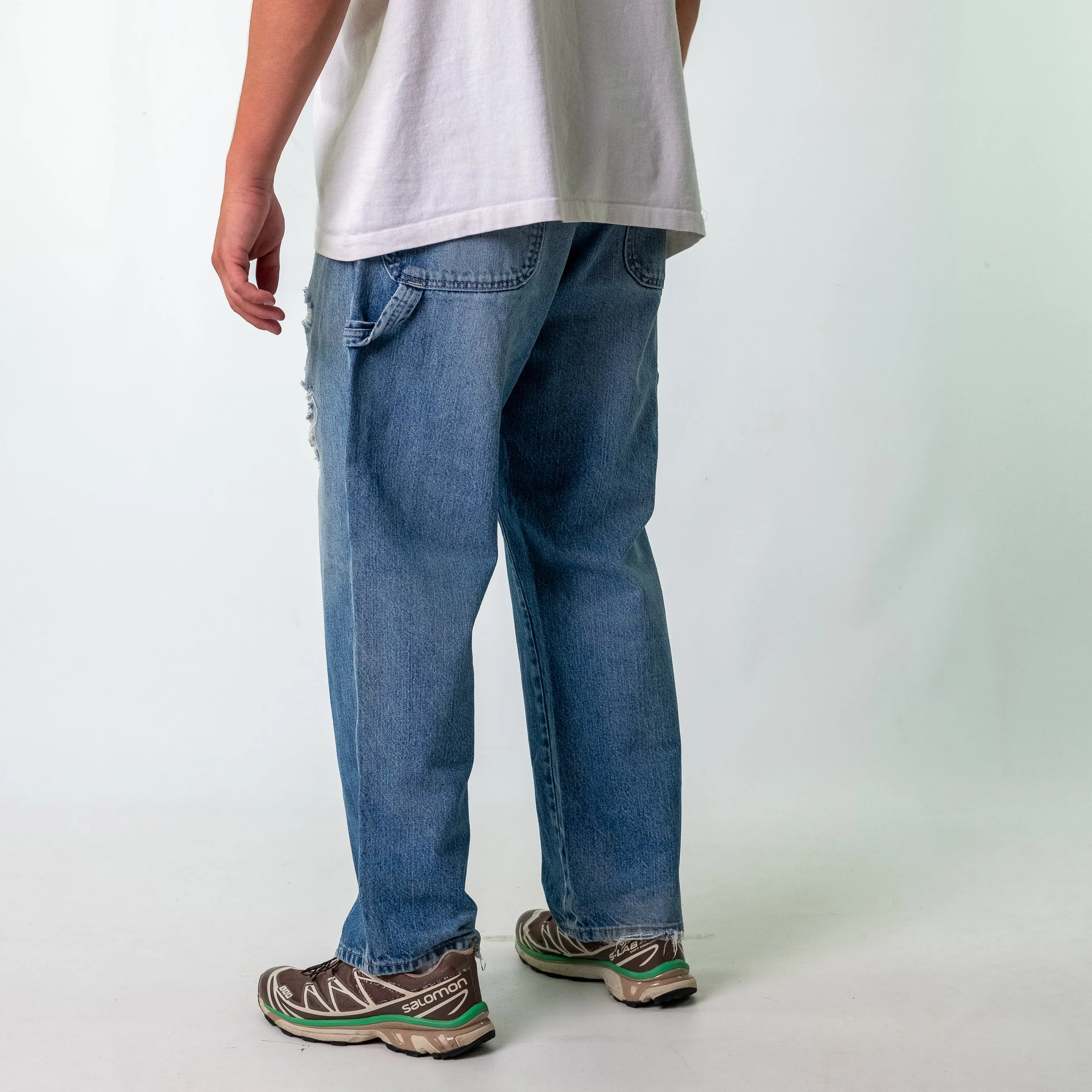 Blue 90s Dickies Denim Carpenter Jeans Baggy Pants (38x30)