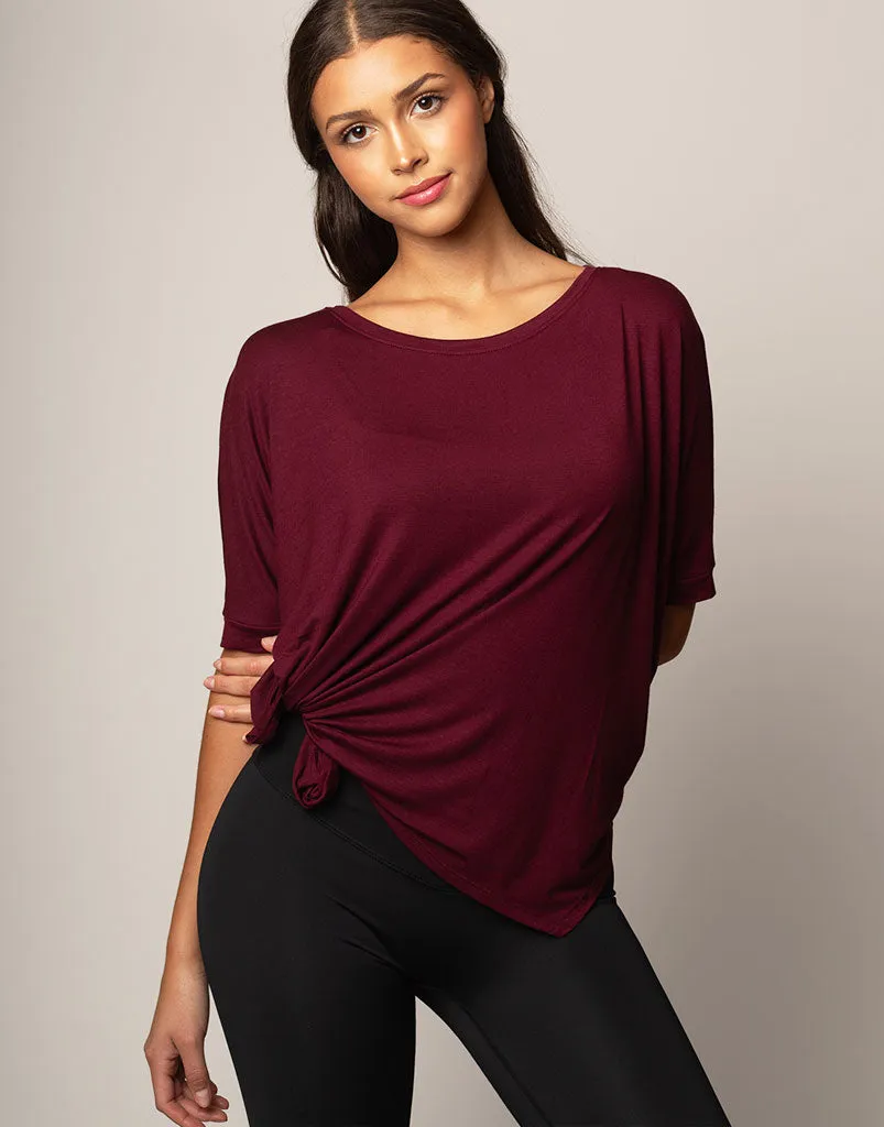 Boxy Tee Merlot