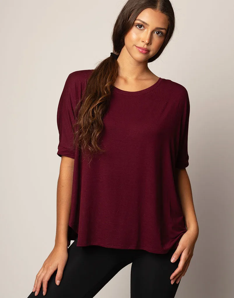 Boxy Tee Merlot