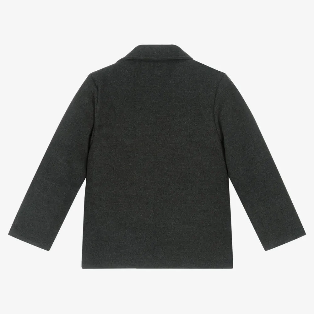 Boys Dark Grey Pea Coat