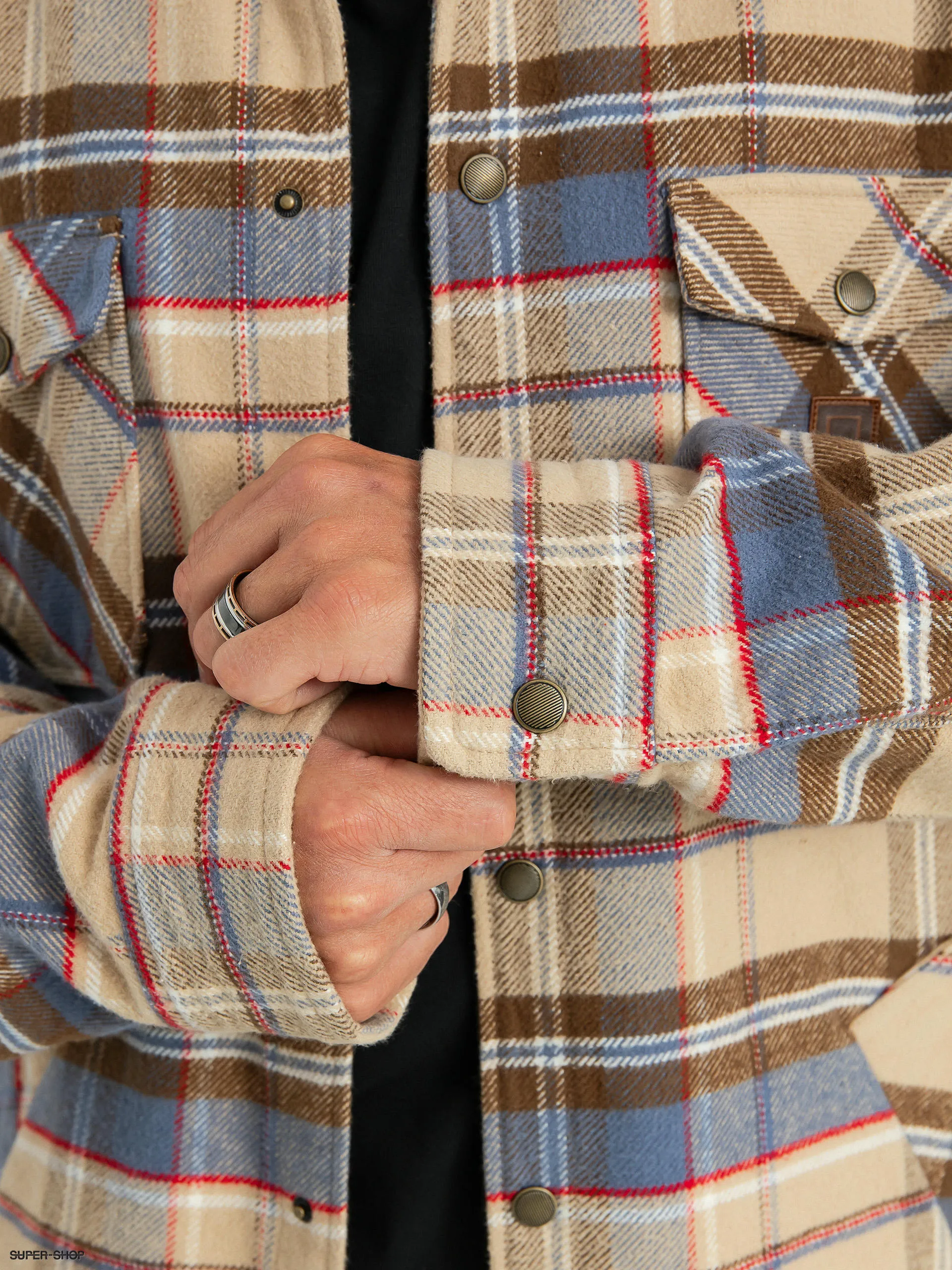 Brixton Durham Jacket (sesame plaid)