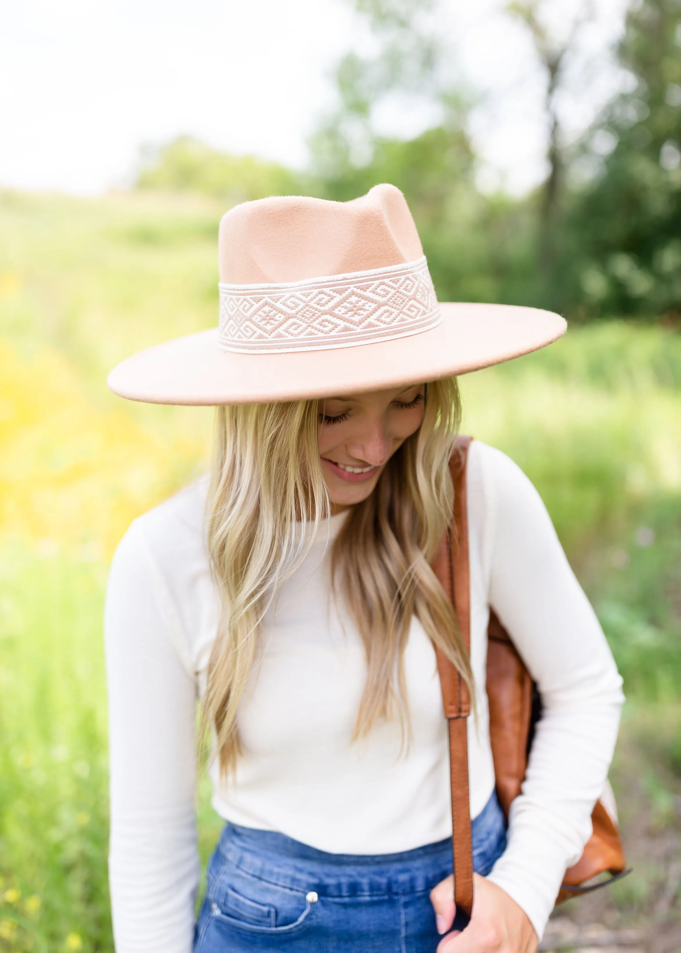 Brown Aztec Print Hat - FINAL SALE