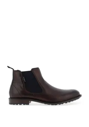 Bugatti Leather Chelsea Boot, Mid Brown