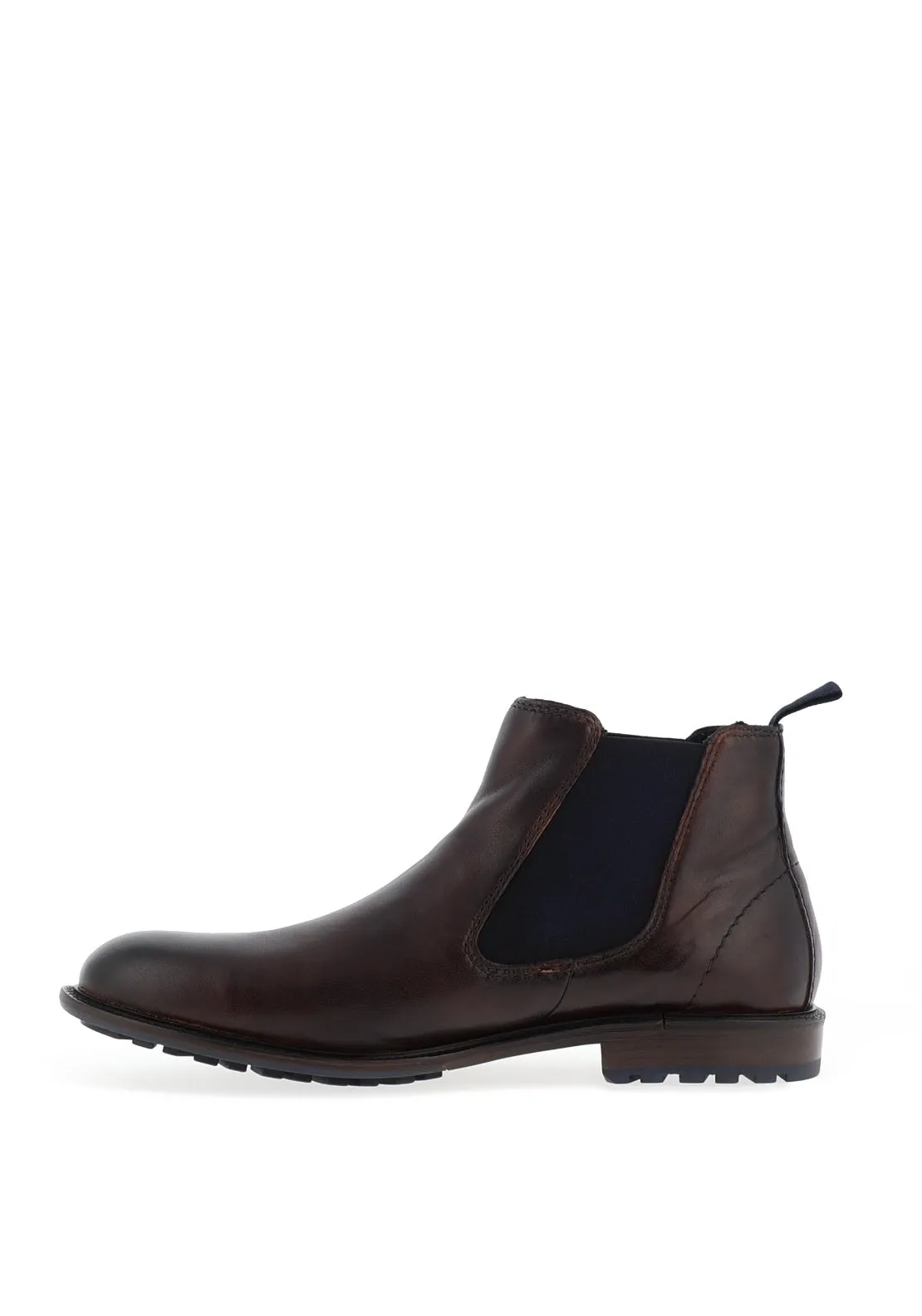 Bugatti Leather Chelsea Boot, Mid Brown