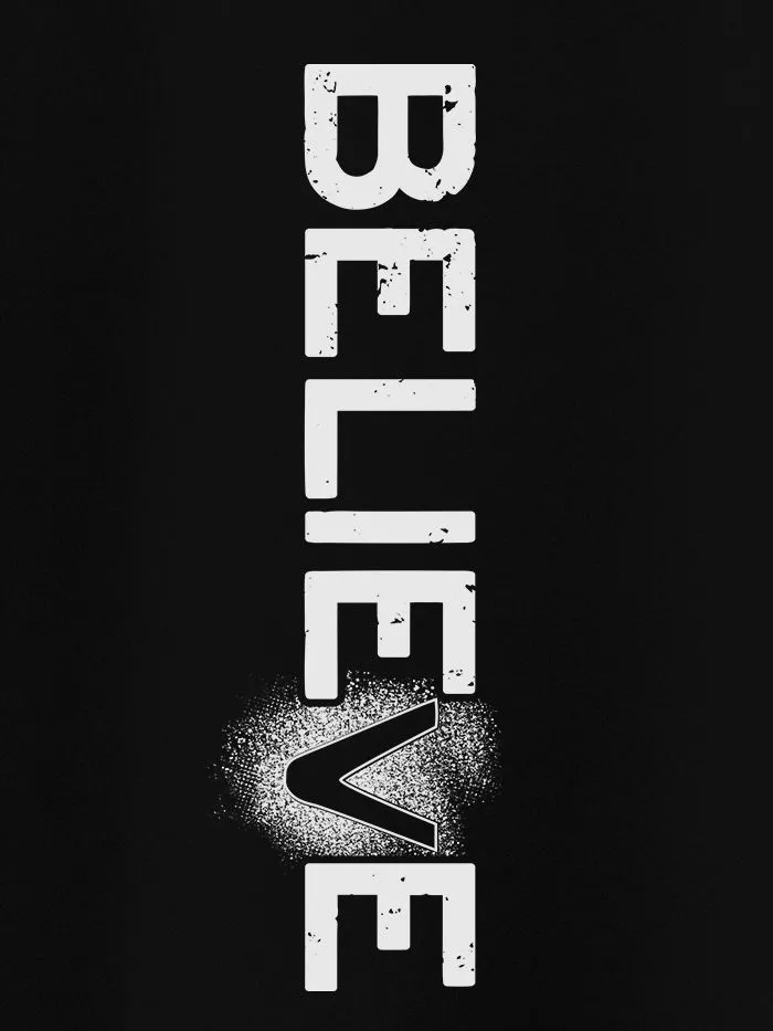 Buy Believe Black T-shirt for Men Online in India -Beyoung