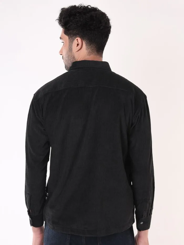 Buy Black Corduroy Overshirt for Men for Men Online in India -Beyoung