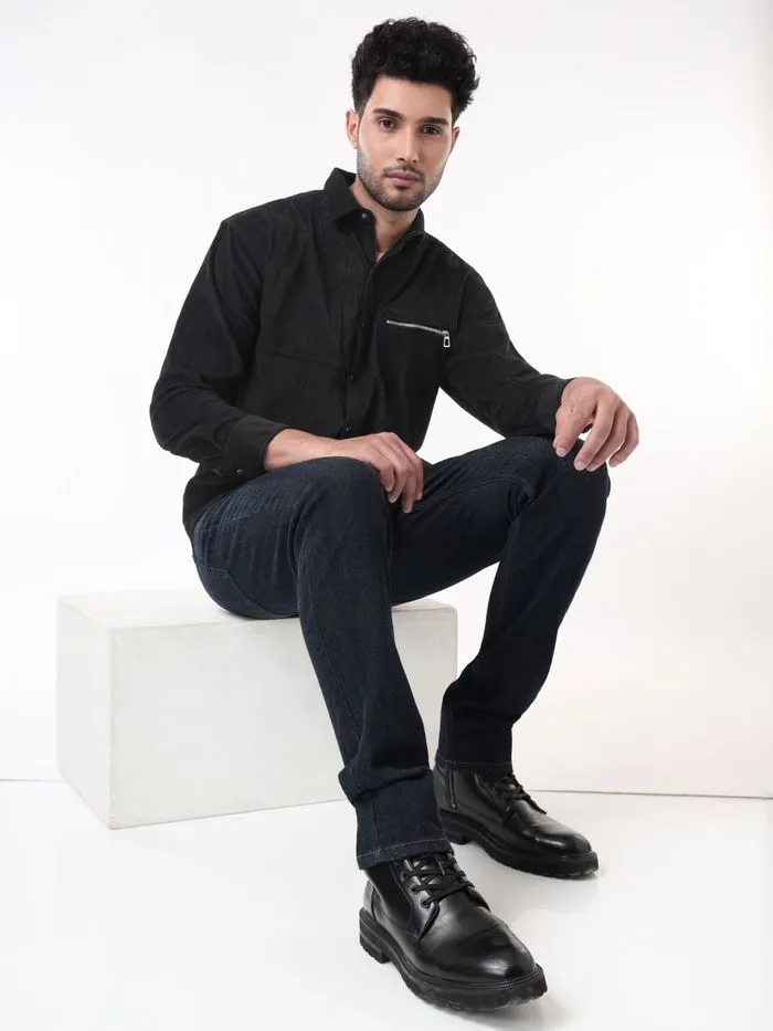 Buy Black Corduroy Overshirt for Men for Men Online in India -Beyoung