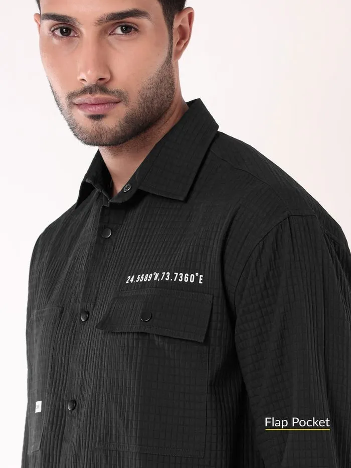 Buy Black Textured Shirt for Men for Men Online in India -Beyoung