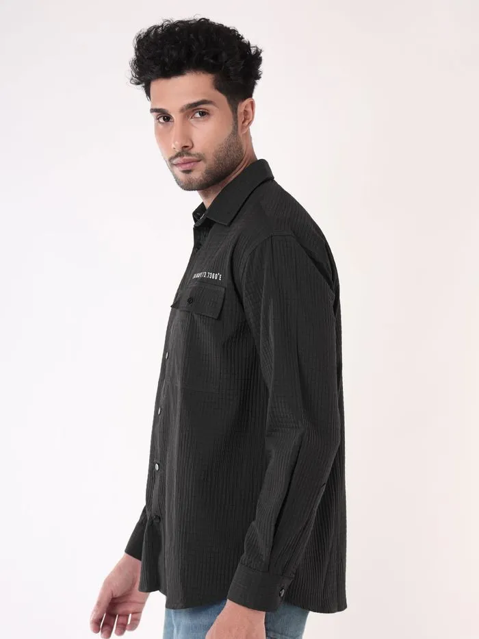 Buy Black Textured Shirt for Men for Men Online in India -Beyoung