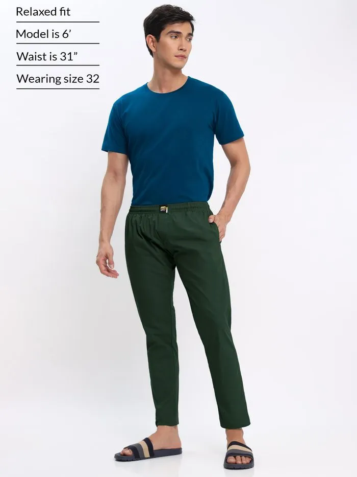 Buy Bottle Green Pyjama for Men for Men Online in India -Beyoung