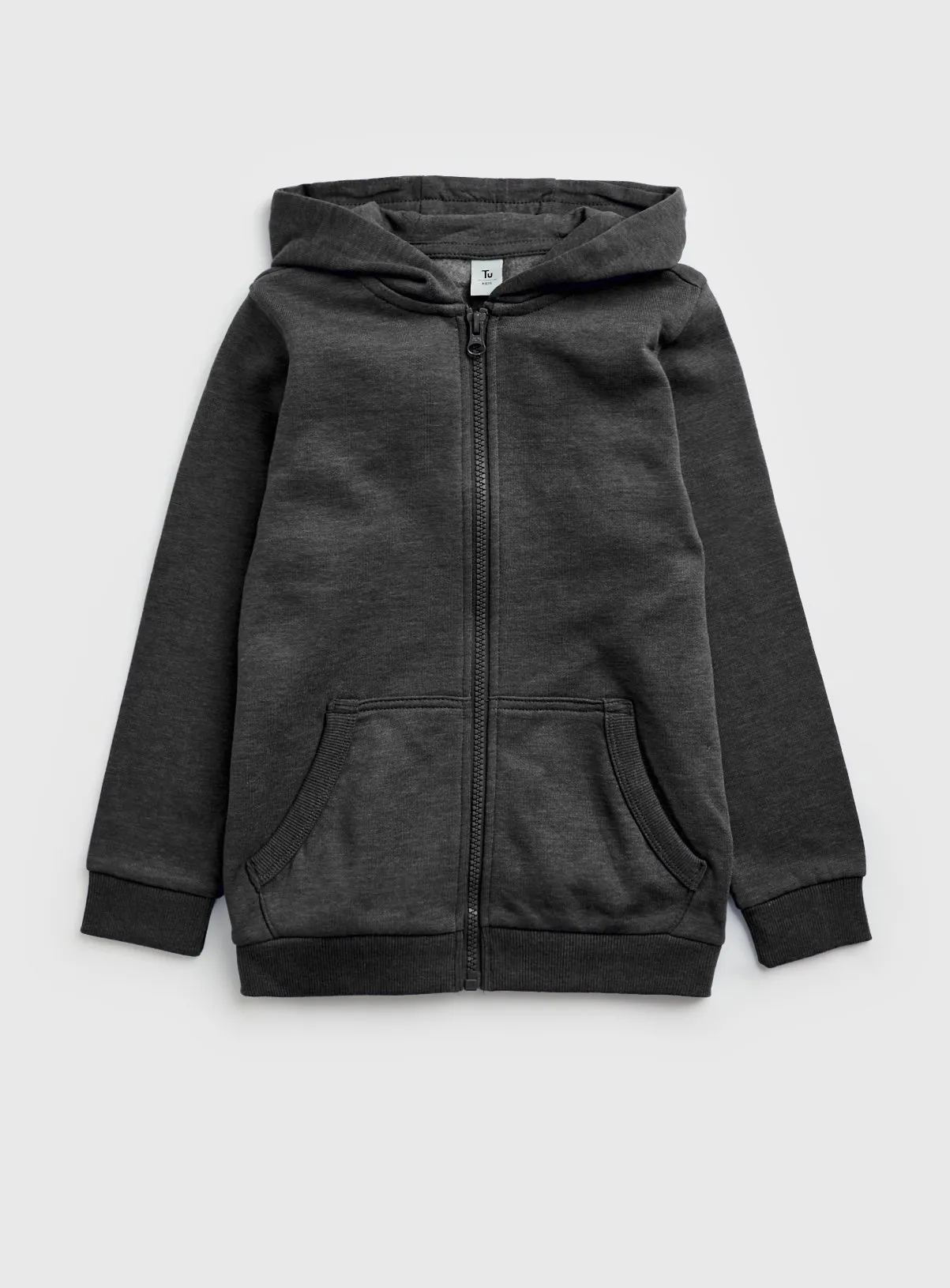 Buy Charcoal Zip Through Hoodie  8 years | Jumpers and hoodies | Tu