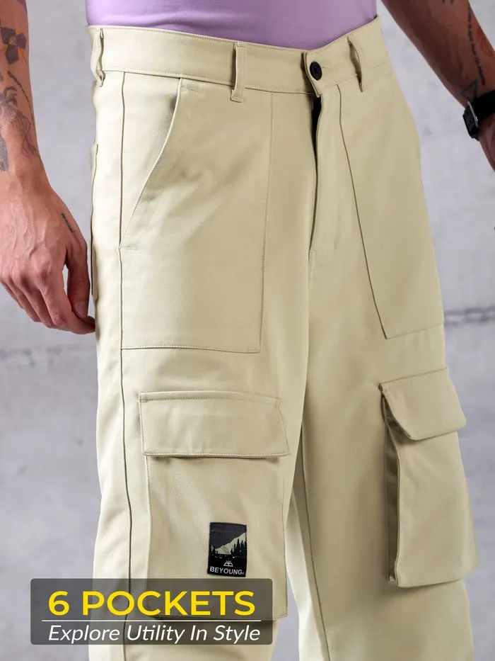 Buy Cream Utility Cargo Pant for Men for Men Online in India -Beyoung