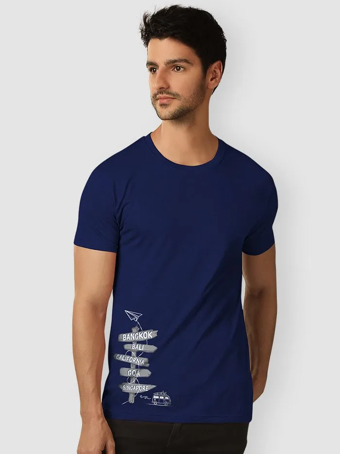 Buy Directions Travel T-shirt for Men Online in India -Beyoung