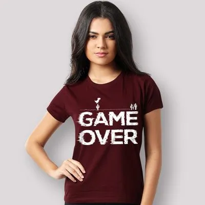 Buy Game Over T-shirts for Girls Online in India -Beyoung