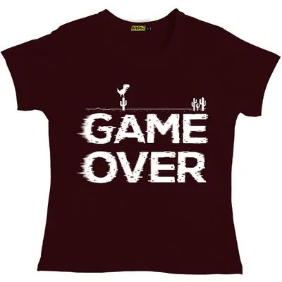 Buy Game Over T-shirts for Girls Online in India -Beyoung