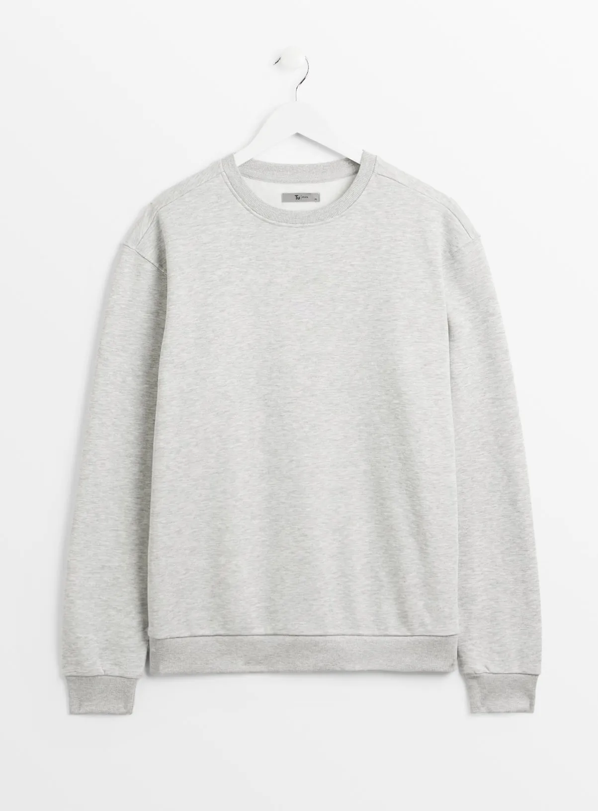 Buy Grey Marl Crew Neck Sweatshirt XXXL | Sweatshirts and hoodies | Tu