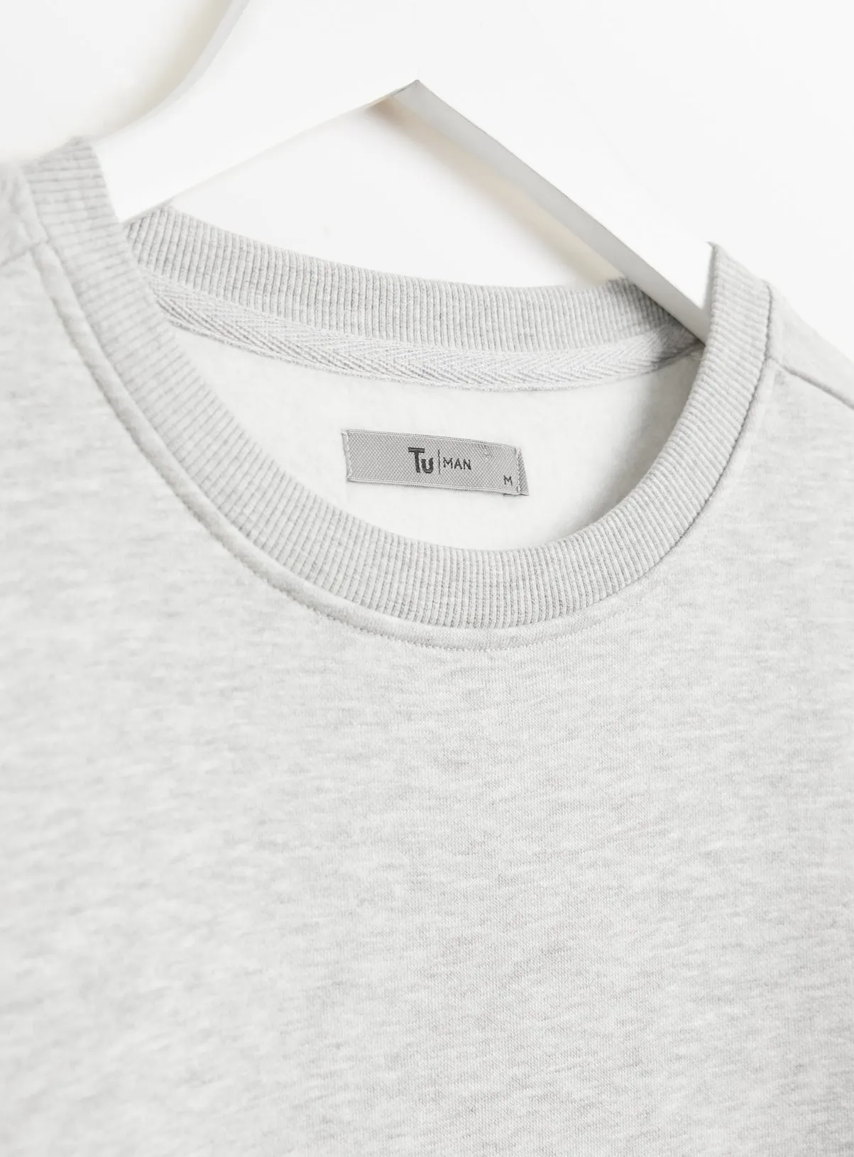 Buy Grey Marl Crew Neck Sweatshirt XXXL | Sweatshirts and hoodies | Tu