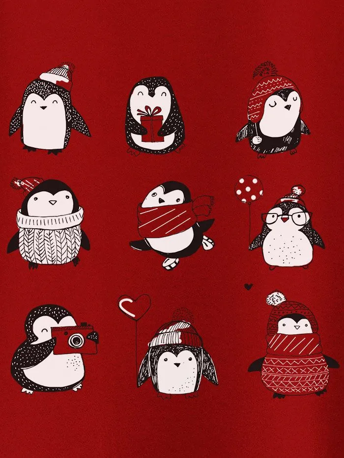 Buy Holiday Penguin T-shirts for Girls Online in India -Beyoung