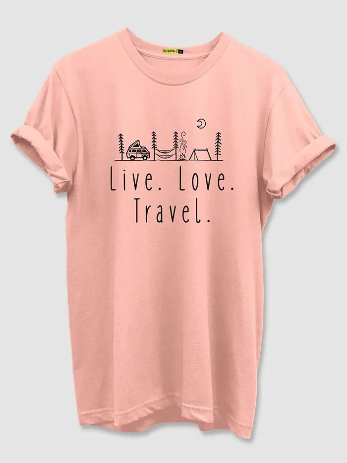 Buy Live Love Travel T-shirt for Men Online in India -Beyoung