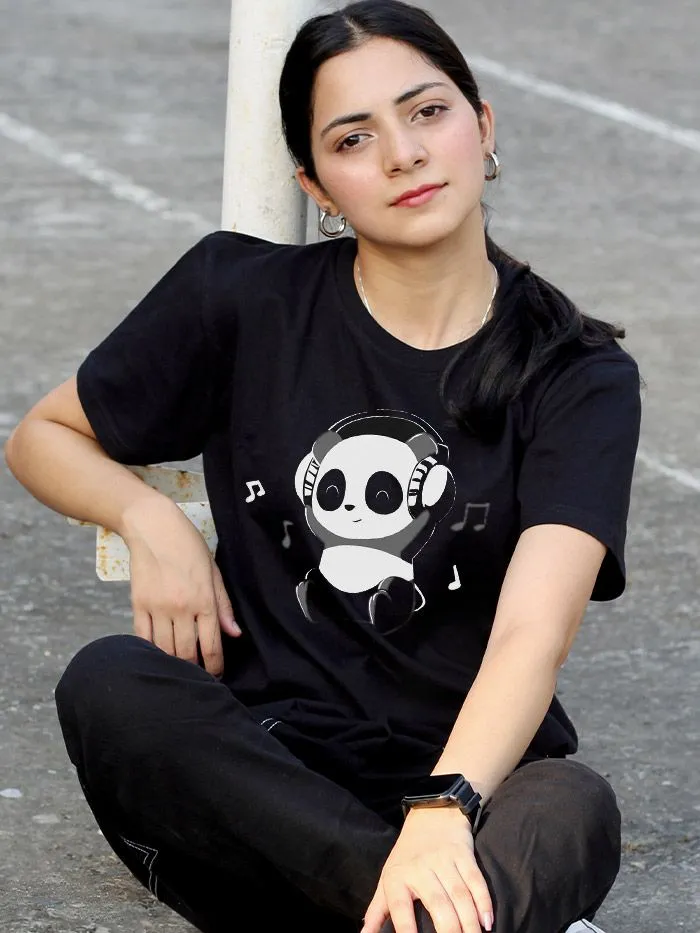 Buy Music Panda T-shirts for Girls Online in India -Beyoung