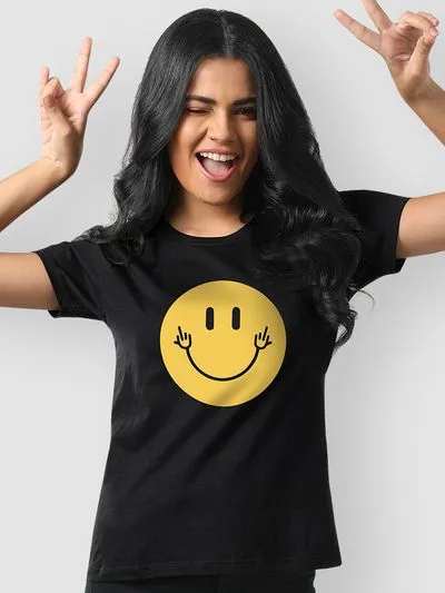 Buy Smiley T-shirts for Girls Online in India -Beyoung