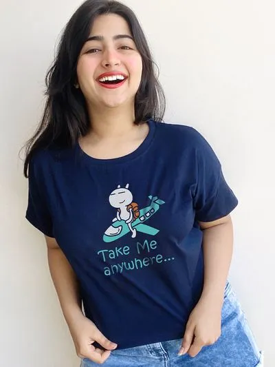 Buy Take Me Anywhere T-shirts for Girls Online in India -Beyoung